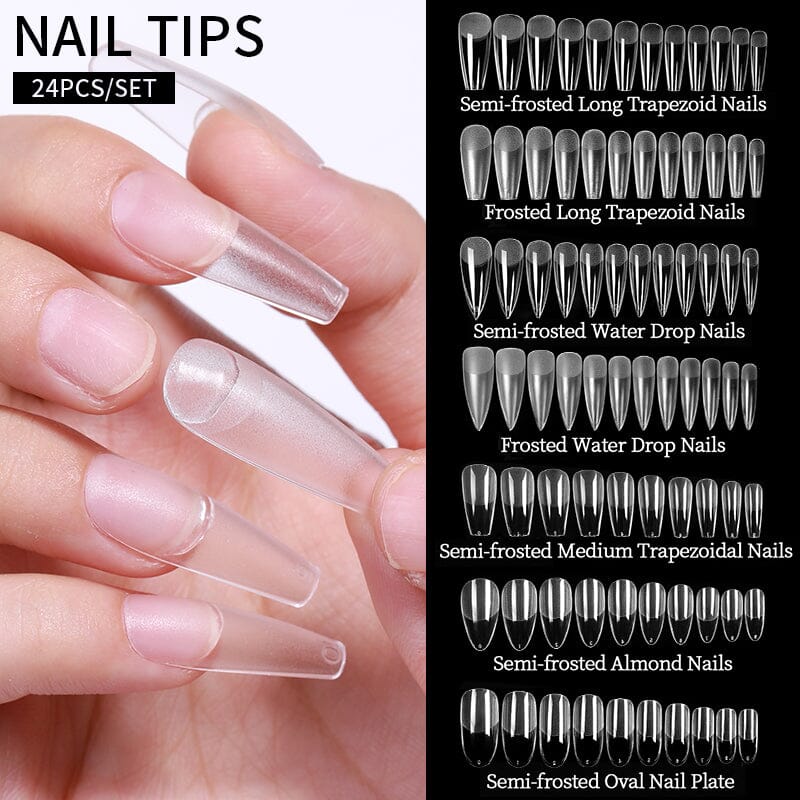 GetUSCart- UNA GELLA Short Oval Almond Fake Nails 504pcs Press on Nails  Pre-shape Short Almond Round Gel Nail Tips for Full Cover Acrylic False  Nails For Nail Extension Home DIY Salon 12